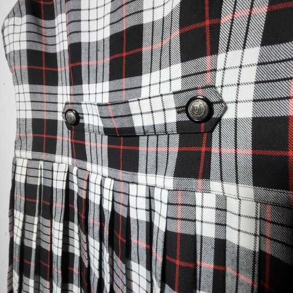 Vintage Susan Bristol Plaid Fringe Sleeveless Maxi Dress 8 Grunge Dark Academia - Picture 13 of 13